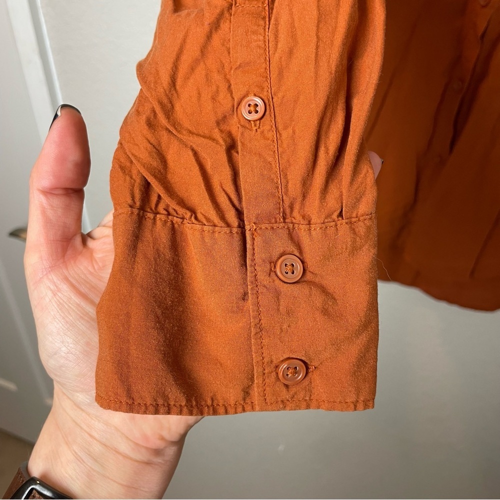 A New Day Women’s Terracotta Rust Button-Down Shirt Size XL - Picture 5 of 7